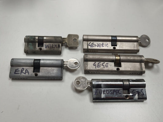 Lucky Dip 5 X Euro Profile Cylinders for Locksmith Pick Practice