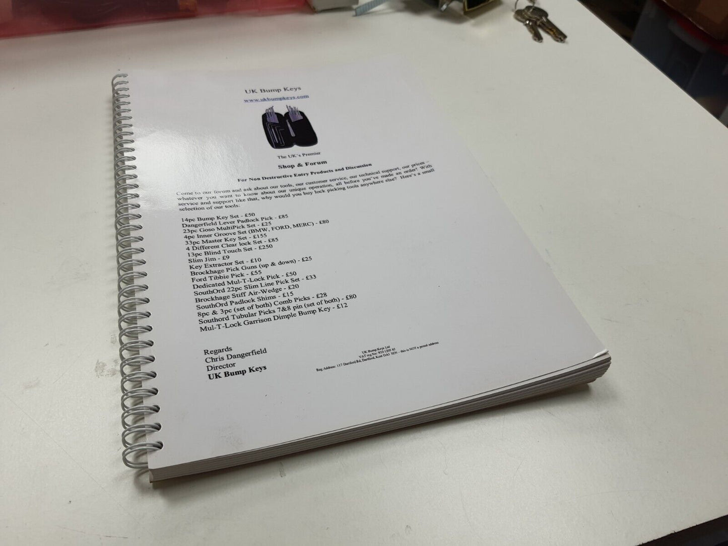 Mortice Lock Identification Non-Curtain Locks (Locksmith Aid) 76 Page Book