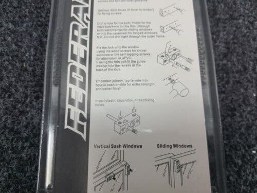 4 X Federal Window Security Multibolts in White
