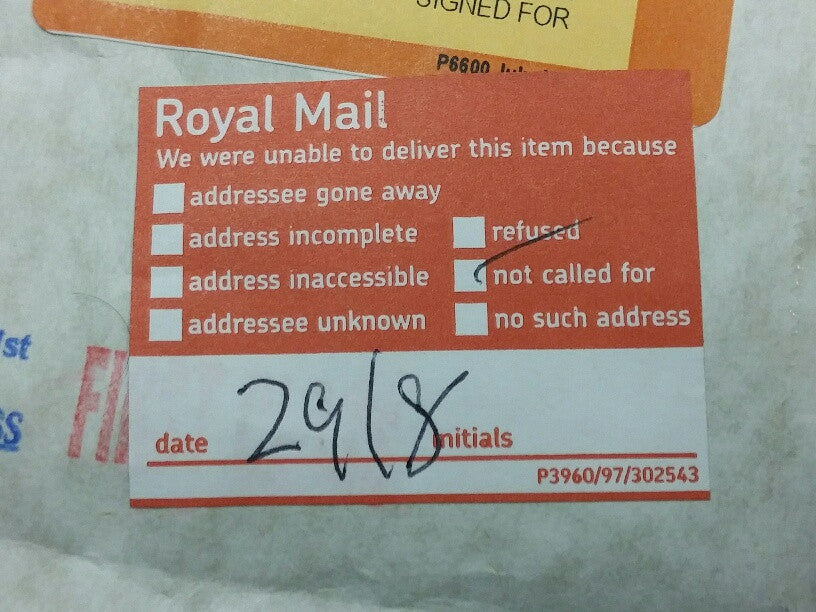 Re-deliver My Parcel-Extra Keys