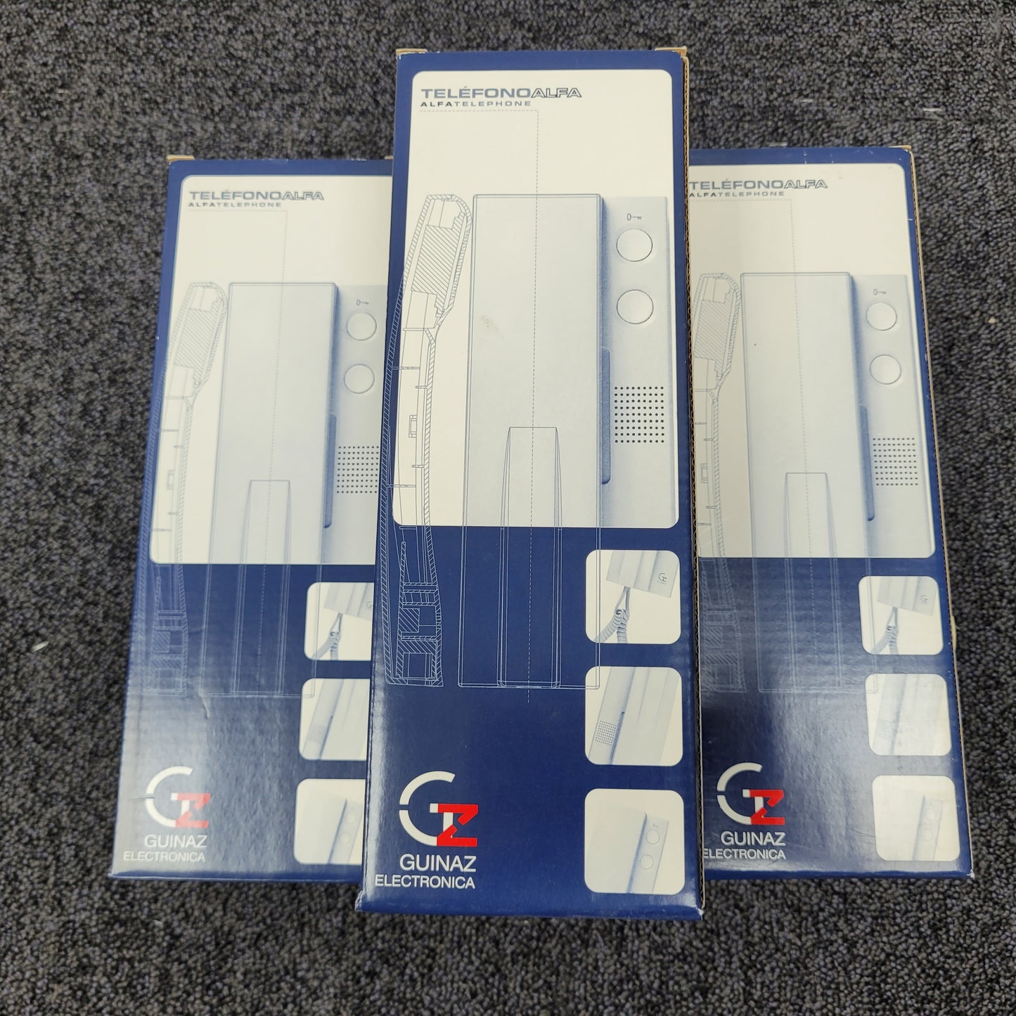 GUINAZ Alfa GET1130 Universal door-entry intercom handset job lot (7 items)