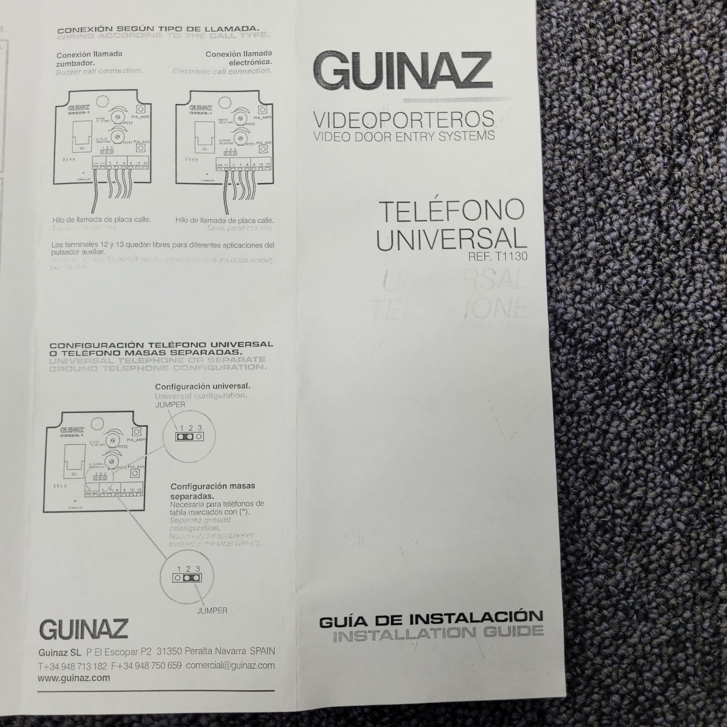 GUINAZ Alfa GET1130 Universal door-entry intercom handset job lot (7 items)