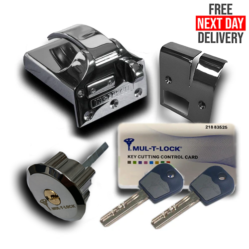 Ingersoll SC71 Double Locking Nightlatch | Mul-T-Lock Cylinder | Outward Opening | Polished Chrome