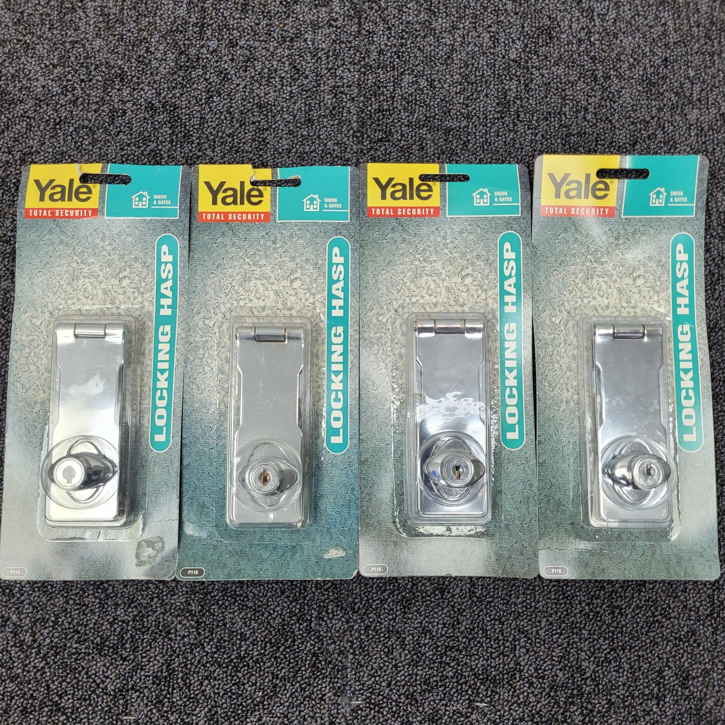 Job lot 4 x Yale P116 Locking Hasp
