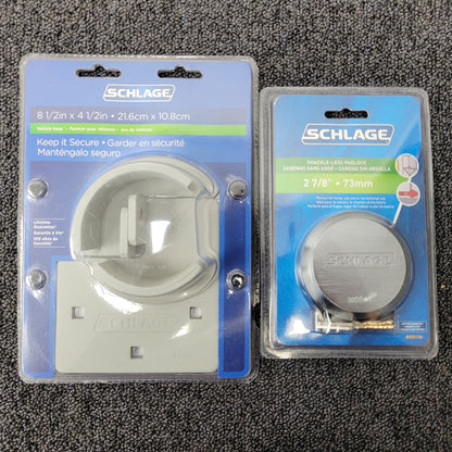 SCHLAGE 855101 Vehicle Padlock Hasp & SCHLAGE 855156 Concealed Shackle Padlock