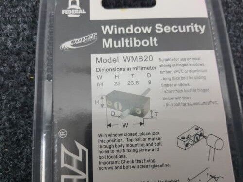 4 X Federal Window Security Multibolts in White